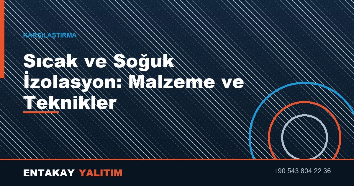 Sıcak & Soğuk İzolasyonda Kullanılan Malzemeler ve Uygulama Teknikleri